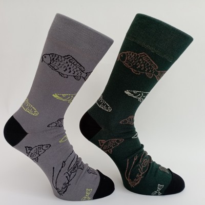 Vzorované bavlněné ponožky OKOUN